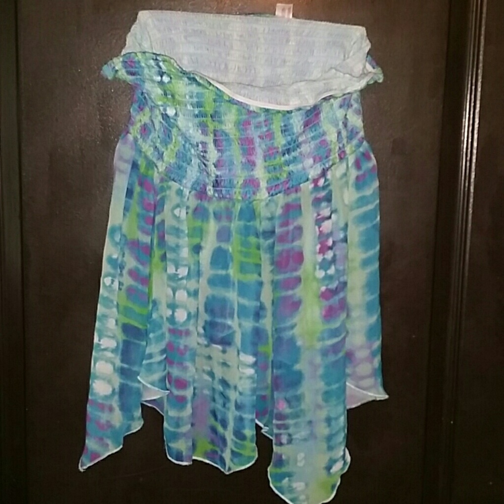 Tie Dye Syle Tunic Sheer XL